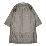 Haat ISSEY MIYAKE シルク混 月 星 コート HA13FT667 サイズ2 ジップアップ ワンピース グレー レディース ハートイッセイミヤケ【中古】5-1018M♪