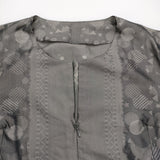 Haat ISSEY MIYAKE シルク混 月 星 コート HA13FT667 サイズ2 ジップアップ ワンピース グレー レディース ハートイッセイミヤケ【中古】5-1018M♪