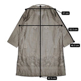 Haat ISSEY MIYAKE シルク混 月 星 コート HA13FT667 サイズ2 ジップアップ ワンピース グレー レディース ハートイッセイミヤケ【中古】5-1018M♪
