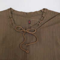 Haat ISSEY MIYAKE HA11FT676 泥染め サイズ2 ノースリーブ ワンピース ブラウン レディース ハートイッセイミヤケ【中古】5-0731S♪