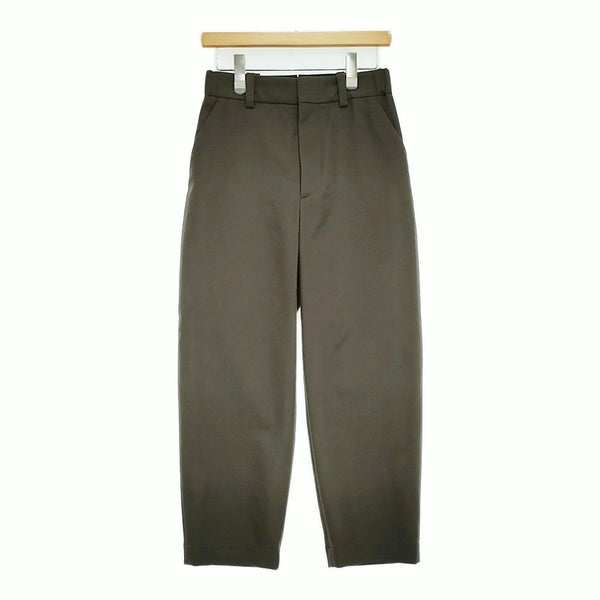 MARGARET HOWELL FLANNEL WOOL フランネルウール 定価50600円 サイズ1 パンツ 24AW カーキ レディース マーガレットハウエル【中古】5-0731T♪
