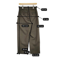 MARGARET HOWELL FLANNEL WOOL フランネルウール 定価50600円 サイズ1 パンツ 24AW カーキ レディース マーガレットハウエル【中古】5-0731T♪