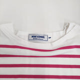 MONT KEMMEL バスクシャツ ボーダー サイズ36 定価7700円 半袖Ｔシャツ カットソー ホワイト ピンク レディース モンケメル【中古】5-0809S♪
