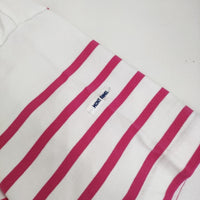 MONT KEMMEL バスクシャツ ボーダー サイズ36 定価7700円 半袖Ｔシャツ カットソー ホワイト ピンク レディース モンケメル【中古】5-0809S♪