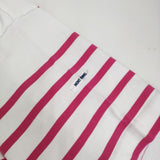 MONT KEMMEL バスクシャツ ボーダー サイズ36 定価7700円 半袖Ｔシャツ カットソー ホワイト ピンク レディース モンケメル【中古】5-0809S♪