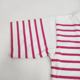 MONT KEMMEL バスクシャツ ボーダー サイズ36 定価7700円 半袖Ｔシャツ カットソー ホワイト ピンク レディース モンケメル【中古】5-0809S♪