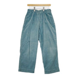 BEAMS BOY ワイドコーデュロイ ディープライズ 定価12800円 パンツ エメラルドグリーン レディース ビームスボーイ【中古】5-1022T∞