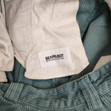 BEAMS BOY ワイドコーデュロイ ディープライズ 定価12800円 パンツ エメラルドグリーン レディース ビームスボーイ【中古】5-1022T∞