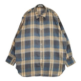 PUBLUX パブリュクス ネルシャツ オーバーサイズチェックシャツ 長袖シャツ グレー ベージュ レディース【中古】5-1113T∞