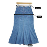 THE SHINZONE DENIM MERMAID SKIRT 定価30800円 デニム ロングスカート 23SS ブルー レディース シンゾーン【中古】5-1113M∞