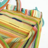 NAPRON マルチストライプ 巾着 13L コットン トートバッグ マルチカラー レディース ナプロン【中古】5-1015G∞