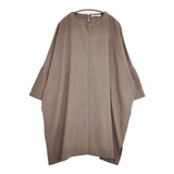 Sun Valley コットン リネン チュニック ワンピース ブラウン レディース サンバレー【中古】5-1113M∞