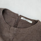 Sun Valley コットン リネン チュニック ワンピース ブラウン レディース サンバレー【中古】5-1113M∞