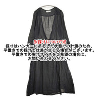 tumugu リネン ガーゼ カシュクール TB15136 ギャザー ワンピース ブラック レディース ツムグ【中古】5-0905M♪