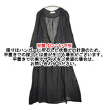 tumugu リネン ガーゼ カシュクール TB15136 ギャザー ワンピース ブラック レディース ツムグ【中古】5-0905M♪