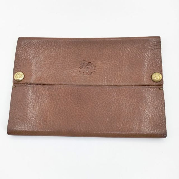 IL BISONTE レザー ポケットティッシュケース 革 ブラウン レディース イルビゾンテ【中古】5-0910G∞