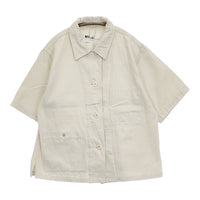 MHL. 半袖シャツ コットン 595-2152500 サイズ2 ジャケット 21SS ホワイト レディース エムエイチエル【中古】5-0809S♪