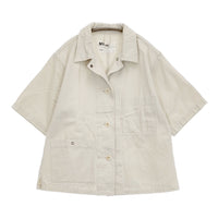 MHL. 半袖シャツ コットン 595-2152500 サイズ2 ジャケット 21SS ホワイト レディース エムエイチエル【中古】5-0809S♪