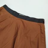 MARGARET HOWELL WASHED COTTON SATIN サイズ2 定価41800円 578-3132001 スカート 23SS ブラウン レディース マーガレットハウエル【中古】5-1018G♪