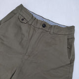 HUMAN WOMAN 甘撚コットンチノパンツ 定価18150円 チノパンツ カーキ レディース ヒューマンウーマン【中古】5-1109G∞