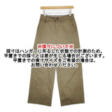 HUMAN WOMAN 甘撚コットンチノパンツ 定価18150円 チノパンツ カーキ レディース ヒューマンウーマン【中古】5-1109G∞