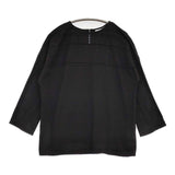 PONT DE CHALONS 幾何学レース コットンブラウス カットソー ブラック レディース ポンデシャロン【中古】5-1109M∞