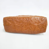 HENRY CUIR 花刺繍 レザー トートバッグ ブラウン レディース アンリークイール【中古】5-1015G∞