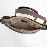 HENRY CUIR CANE刺繍 パッチワーク ショルダーバッグ ブラウン ブラック レディース アンリークイール【中古】5-1015G∞