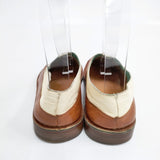 HENRY CUIR レザー バイカラー サイズ37 シューズ・靴 ホワイト ブラウン レディース アンリークイール【中古】5-1127G◎