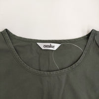 omake frill tops ノースリーブ フリル ブラウス シャツ カーキ レディース【中古】5-0809S♪