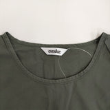 omake frill tops ノースリーブ フリル ブラウス シャツ カーキ レディース【中古】5-0809S♪