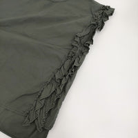 omake frill tops ノースリーブ フリル ブラウス シャツ カーキ レディース【中古】5-0809S♪