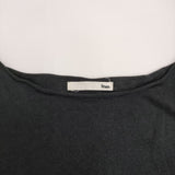 evam eva E221K095 リネンワイドプルオーバー ドロップショルダー ニット ブラック レディース エヴァムエヴァ【中古】5-0905M♪