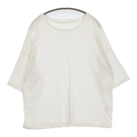 evam eva E211C139 コットン ショートスリーブ オーバーサイズ 半袖Ｔシャツ カットソー ホワイト レディース エヴァムエヴァ【中古】5-0809S♪