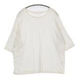 evam eva E211C139 コットン ショートスリーブ オーバーサイズ 半袖Ｔシャツ カットソー ホワイト レディース エヴァムエヴァ【中古】5-0809S♪
