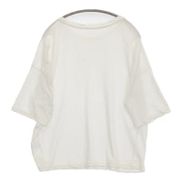 evam eva E211C139 コットン ショートスリーブ オーバーサイズ 半袖Ｔシャツ カットソー ホワイト レディース エヴァムエヴァ【中古】5-0809S♪