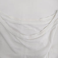 evam eva E211C139 コットン ショートスリーブ オーバーサイズ 半袖Ｔシャツ カットソー ホワイト レディース エヴァムエヴァ【中古】5-0809S♪