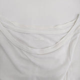 evam eva E211C139 コットン ショートスリーブ オーバーサイズ 半袖Ｔシャツ カットソー ホワイト レディース エヴァムエヴァ【中古】5-0809S♪