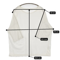 evam eva E211C139 コットン ショートスリーブ オーバーサイズ 半袖Ｔシャツ カットソー ホワイト レディース エヴァムエヴァ【中古】5-0809S♪