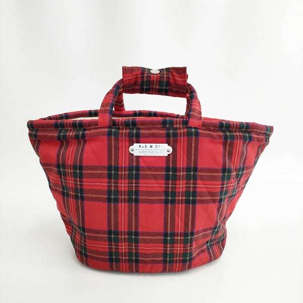 R&D.M.Co- ロイヤルスチュアート キルティングマルシェバッグ トートバッグ レッド レディース オールドマンズテーラー【中古】5-1111T◎