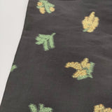 R&D.M.Co- MIMOZA ミモザ サイズXS ラミーシルク混 イージー パンツ ブラック イエロー レディース オールドマンズテーラー【中古】5-1018M♪