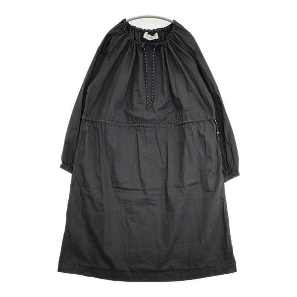 R&D.M.Co- ガーメントダイ ドローストリングドレス コットン ワンピース チャコールグレー レディース オールドマンズテーラー【中古】5-1113M∞