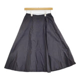 MARGARET HOWELL シルク タック フレア 旧タグ サイズ2 スカート ネイビー レディース マーガレットハウエル【中古】5-0905M♪