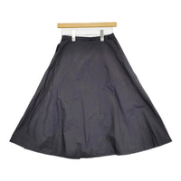 MARGARET HOWELL シルク タック フレア 旧タグ サイズ2 スカート ネイビー レディース マーガレットハウエル【中古】5-0905M♪