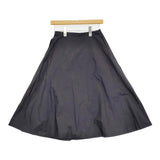 MARGARET HOWELL シルク タック フレア 旧タグ サイズ2 スカート ネイビー レディース マーガレットハウエル【中古】5-0905M♪