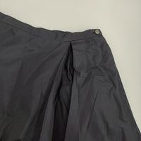 MARGARET HOWELL シルク タック フレア 旧タグ サイズ2 スカート ネイビー レディース マーガレットハウエル【中古】5-0905M♪