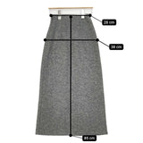 JURGEN LEHL J0144US531 ウールシルク ロングスカート グレー レディース ヨーガンレール【中古】5-1116T∞