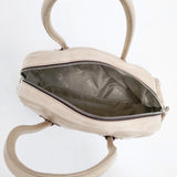 DEL CONTE レザー ハンドバッグ トートバッグ ベージュ レディース デルコンテ【中古】5-1015G∞