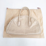 DEL CONTE レザー ハンドバッグ トートバッグ ベージュ レディース デルコンテ【中古】5-1015G∞