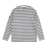 SAINT JAMES モーレ ボーダー コットン T1 長袖Ｔシャツ カットソー ロンＴ ホワイト グレー レディース セントジェームス【中古】5-1113M∞